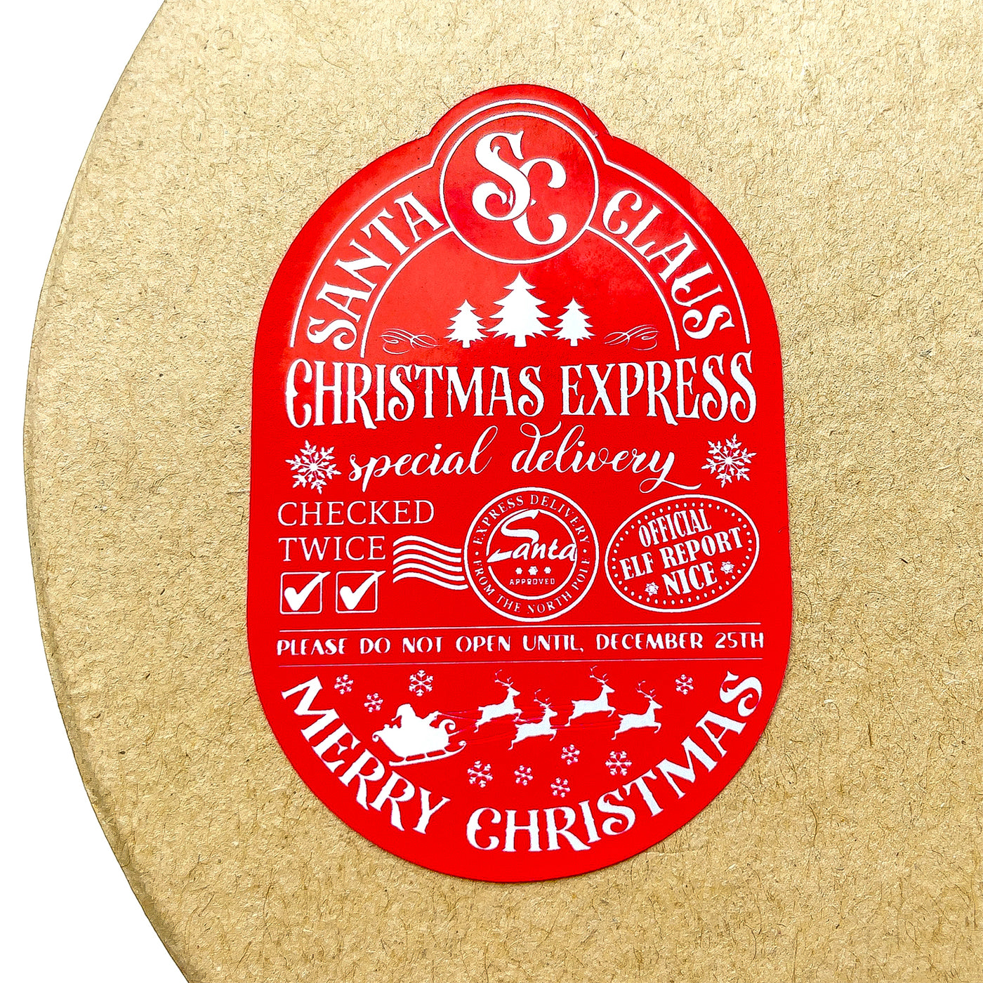 Santa Claus Express Delivery Seal Stickers Shaped