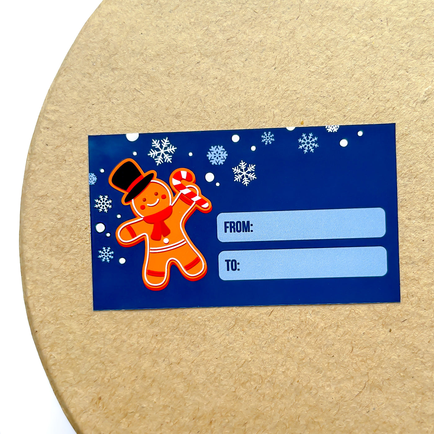 Gingerbread Man From - To Stickers RECTANGLE