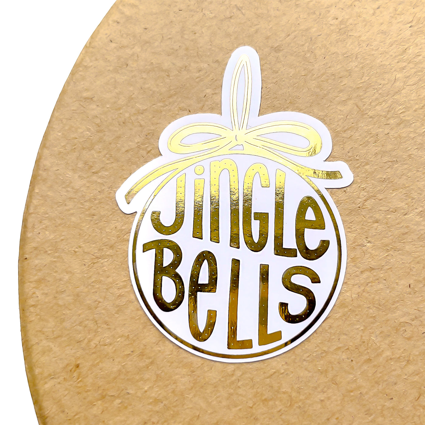 Foiled Jingle Bell Bauble Stickers Shaped