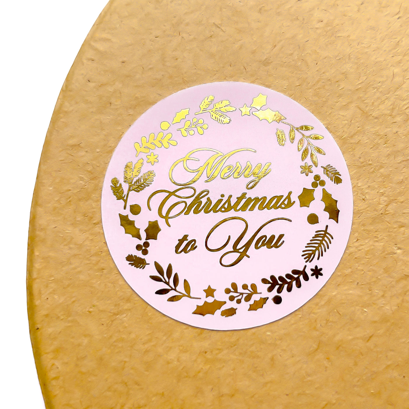 Foiled Classy Merry Christmas To You Stickers Round