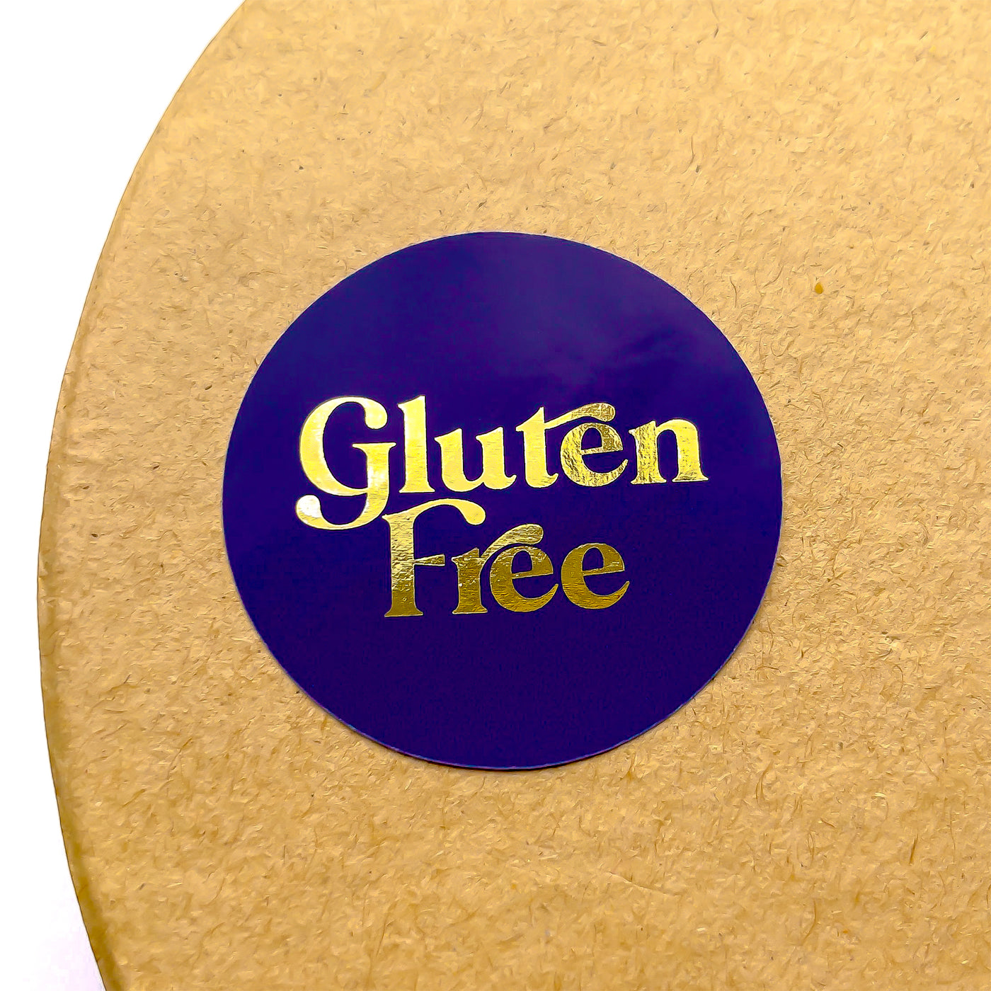 Foiled Retro Gluten Free Stickers ROUND
