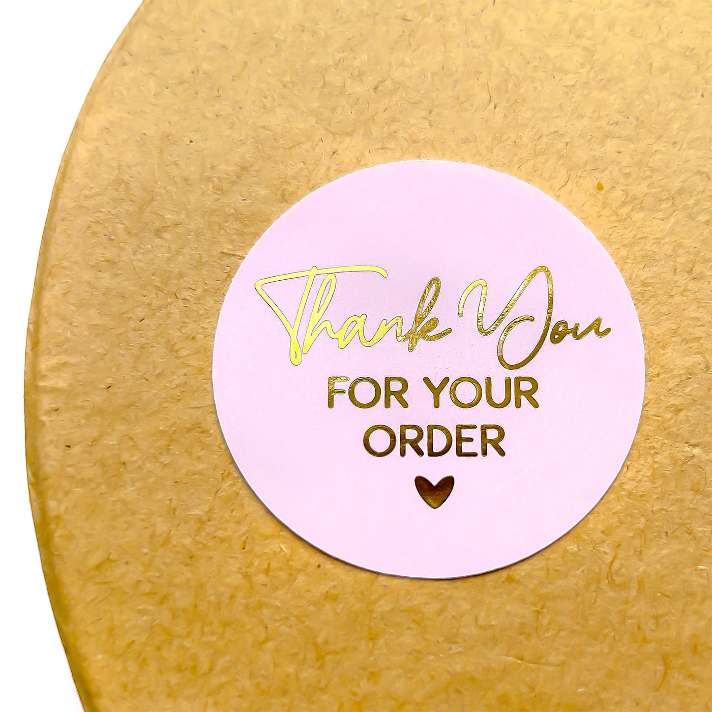 Foiled Modern THANK YOU FOR YOUR ORDER Stickers ROUND
