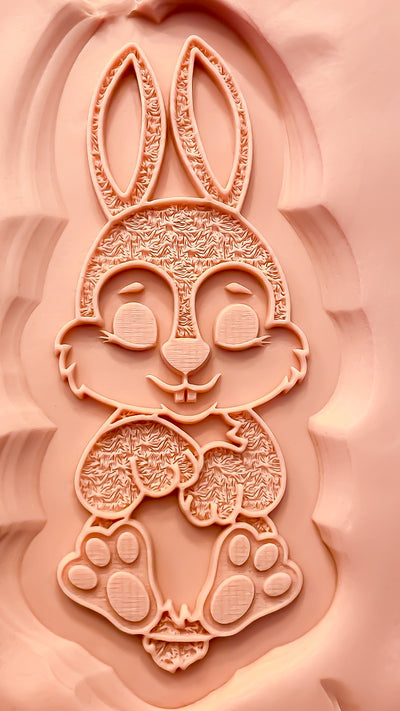Textured Easter Bunny Girl