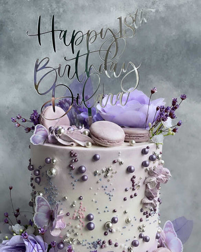 Happy Birthday Name & Age Cake Topper EXACT FONT