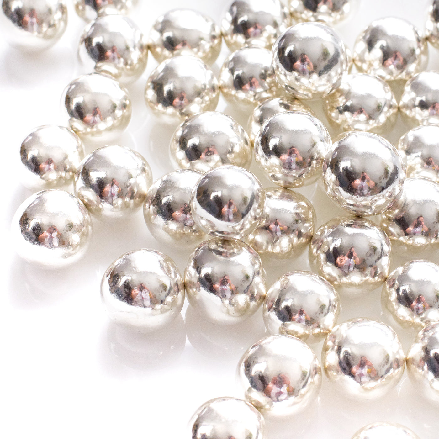 XL Choco Balls Sprinkles Metallic Silver approx 20mm