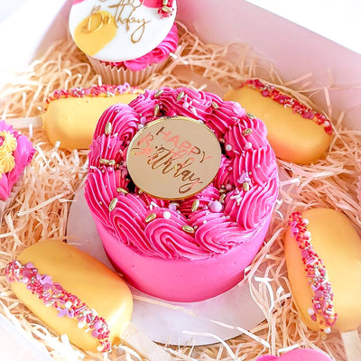 Acrylic Cupcake Disc Happy Birthday Choose Your Design